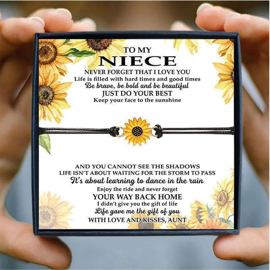 Sunflower Bracelets for niece - niece Bracelets - Sunflower Bracelets for niece - Default Title - by Hunny Life