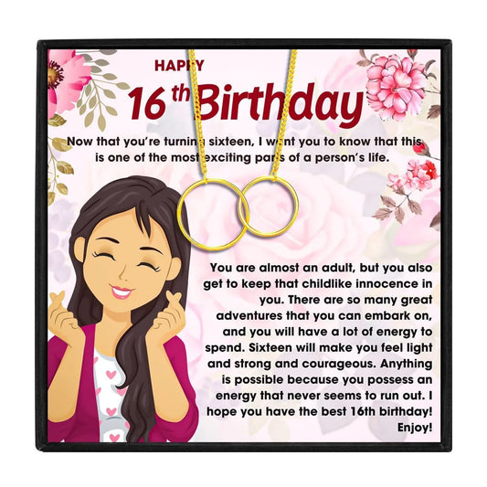 Sweet 16 gift Necklace for an Unforgettable Birthday - birthday necklace - Sweet 16 gift Necklace for an Unforgettable Birthday - Gold - by Hunny Life