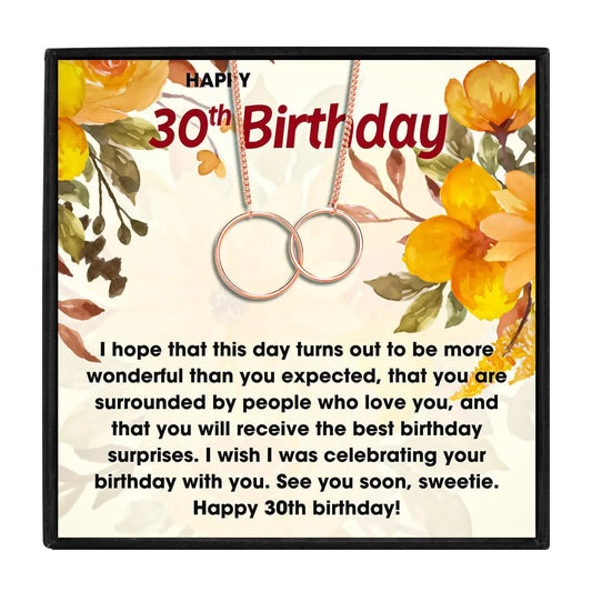 Thoughtful 30th Birthday Gifts For Her - birthday necklace - Thoughtful 30th Birthday Gifts For Her - Rose Gold - by Hunny Life