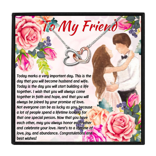 Thoughtful Wedding Gift Necklace For Your Best Friend - Best Friend Wedding Gift - Thoughtful Wedding Gift Necklace For Your Best Friend - Double Heart - by Hunny Life