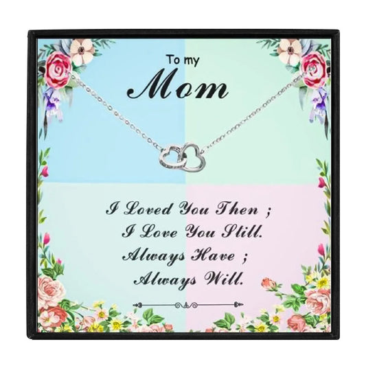 To Mom Gifts Double Circles Chains Necklaces - mom necklaces - To Mom Gifts Double Circles Chains Necklaces - j21Silver Gift Box - by Hunny Life
