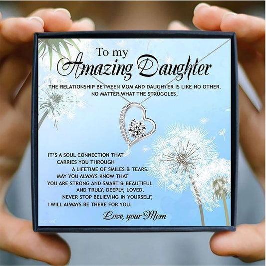 To My Amazing Daughter Necklace From Mom - daughter necklaces - To My Amazing Daughter Necklace From Mom - Default Title - by Hunny Life