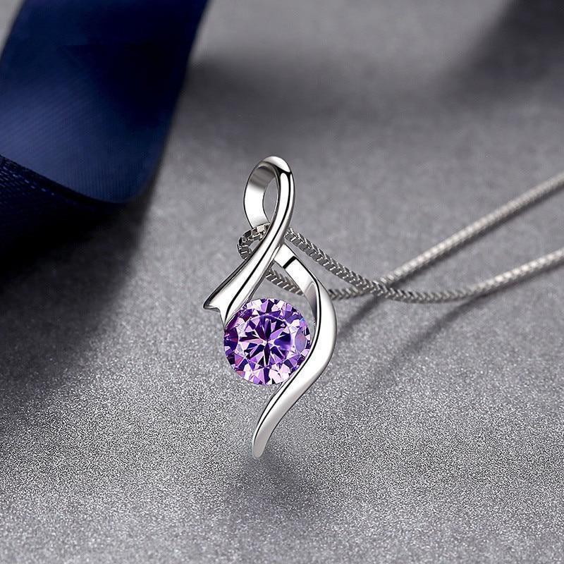 To My Amazing Mom Thank You for Loving Me Necklace - mom necklaces - To My Amazing Mom Thank You for Loving Me Necklace - White Crystal - by Hunny Life