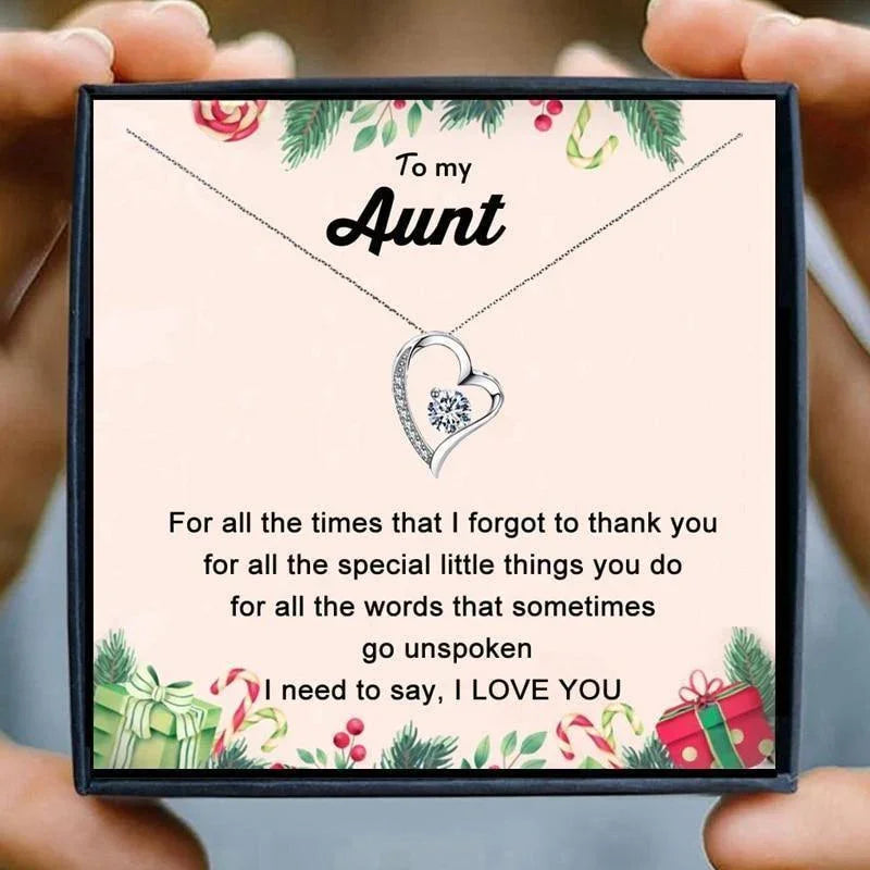 To My Aunt Gift Necklace Set - aunt necklaces - To My Aunt Gift Necklace Set - txx199y3 Gift Box - by Hunny Life