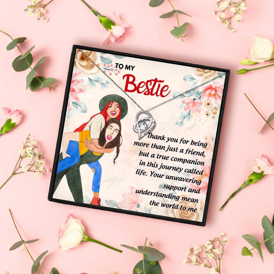 To My Beautiful Bestie Appreciation Gift Necklace - Friendship Necklace - To My Beautiful Bestie Appreciation Gift Necklace - Default Title - by Hunny Life
