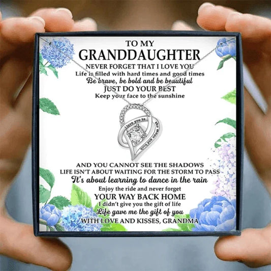 To My Beautiful Granddaughter Necklace Gift - Granddaughter necklaces - To My Beautiful Granddaughter Necklace Gift - Default Title - by Hunny Life