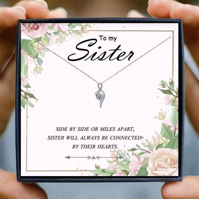To My Beautiful Sister Gift Necklaces Set - sister necklaces - To My Beautiful Sister Gift Necklaces Set - txx201P19S Gift Box - by Hunny Life