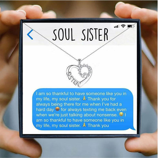 To My Beautiful Soul Sister Gift Necklace - sister necklaces - To My Beautiful Soul Sister Gift Necklace - Default Title - by Hunny Life