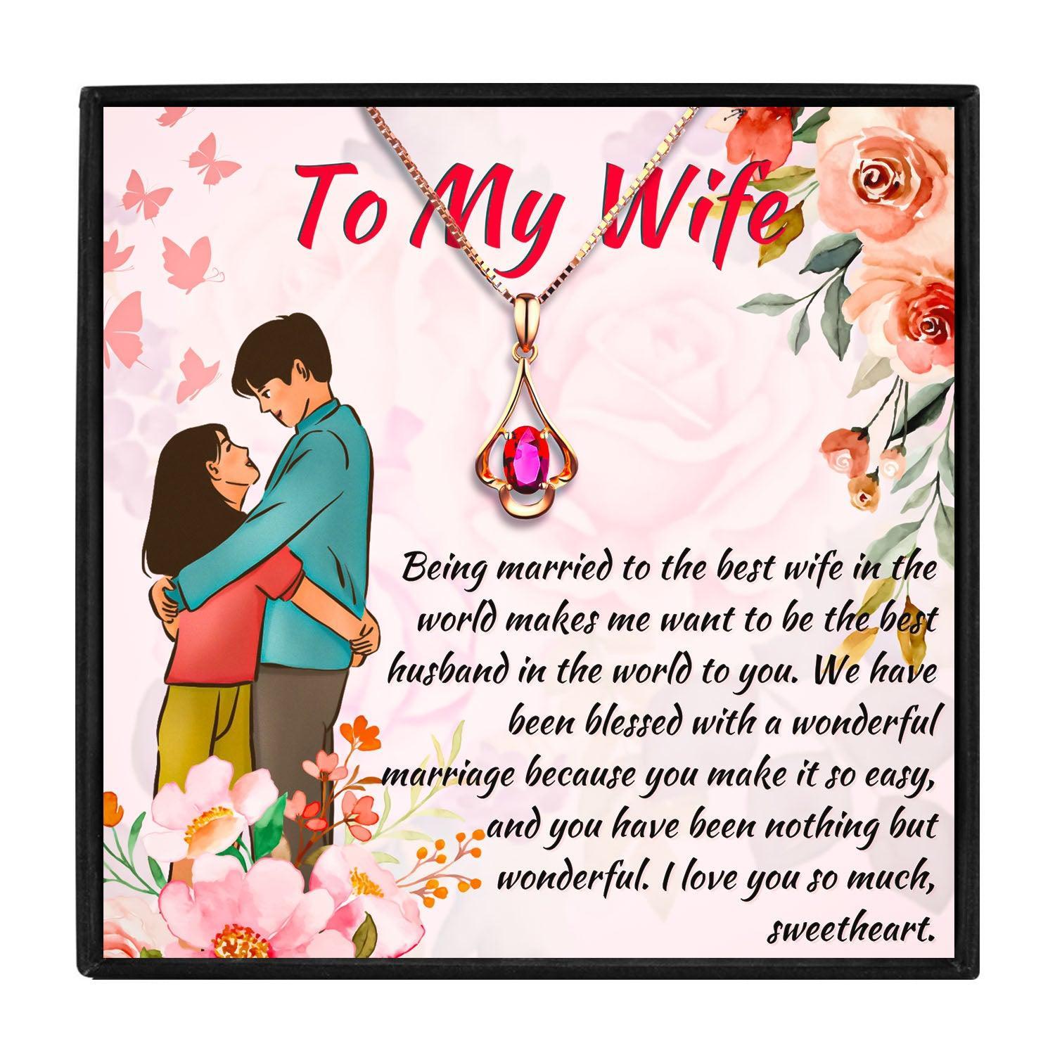 necklace for wife, To my wife ,To My Gorgeous Wife, Perfect Gift