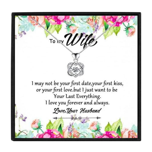 To My Beautiful Wife Jewelry Gift Set - wife necklaces - To My Beautiful Wife Jewelry Gift Set - Silver - by Hunny Life