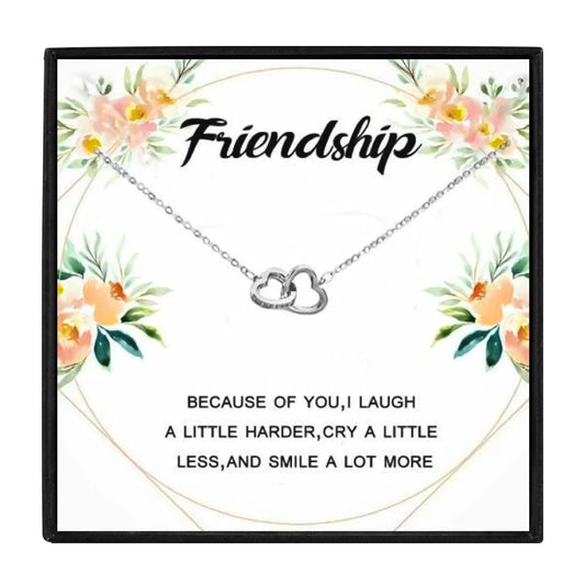 To My Bestie Best Friends Forever Necklace Gift Set - Friendship Necklace - To My Bestie Best Friends Forever Necklace Gift Set - r5Silver Gift Box - by Hunny Life