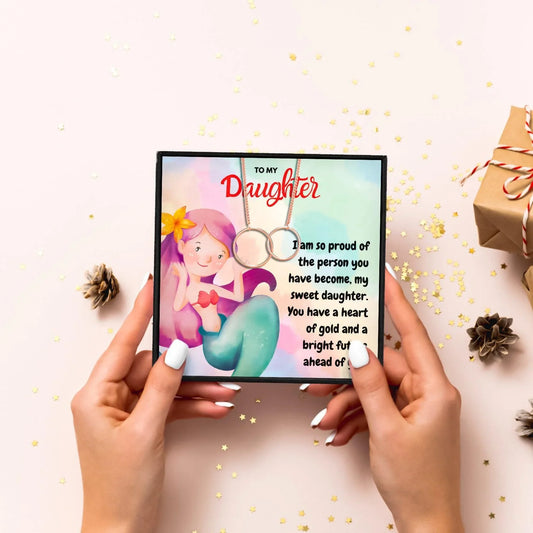 To My Daughter Necklace From Father and Mom - daughter necklaces - To My Daughter Necklace From Father and Mom - Rose Gold - by Hunny Life