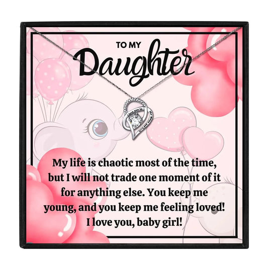 To My Daughter Necklace From Love Mom And Dad - daughter necklaces - To My Daughter Necklace From Love Mom And Dad - Moon and Back - by Hunny Life