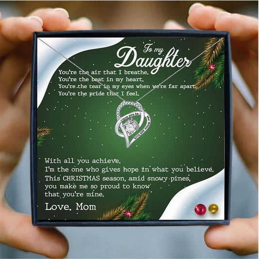 To My Daughter Necklace From Love Mom - daughter necklaces - To My Daughter Necklace From Love Mom - Default Title - by Hunny Life