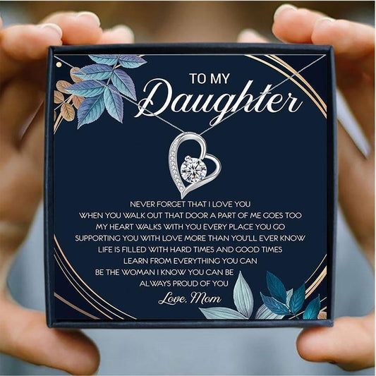 To My Daughter Necklace From Mom - daughter necklaces - To My Daughter Necklace From Mom - Default Title - by Hunny Life