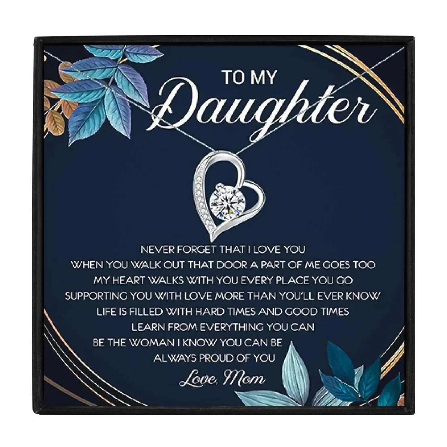 To My Daughter Necklace From Mom - daughter necklaces - To My Daughter Necklace From Mom - Default Title - by Hunny Life