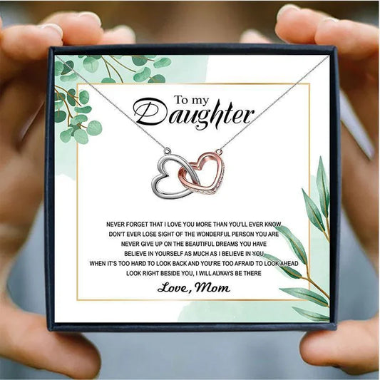 To my daughter necklace from mom S925 - daughter necklaces - To my daughter necklace from mom S925 - Default Title - by Hunny Life