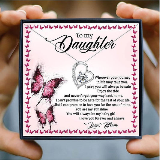 To My Daughter Necklace From Mommy - daughter necklaces - To My Daughter Necklace From Mommy - Default Title - by Hunny Life