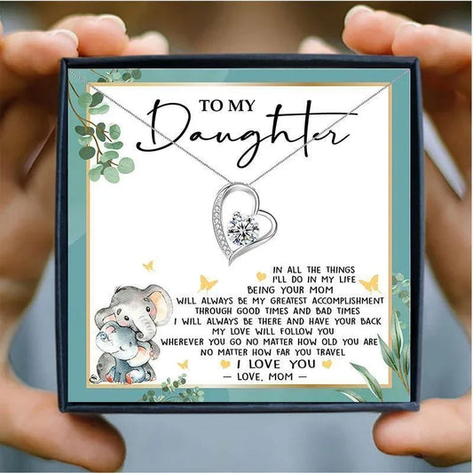 To My Daughter You Are My Heart Necklace - daughter necklaces - To My Daughter You Are My Heart Necklace - Default Title - by Hunny Life