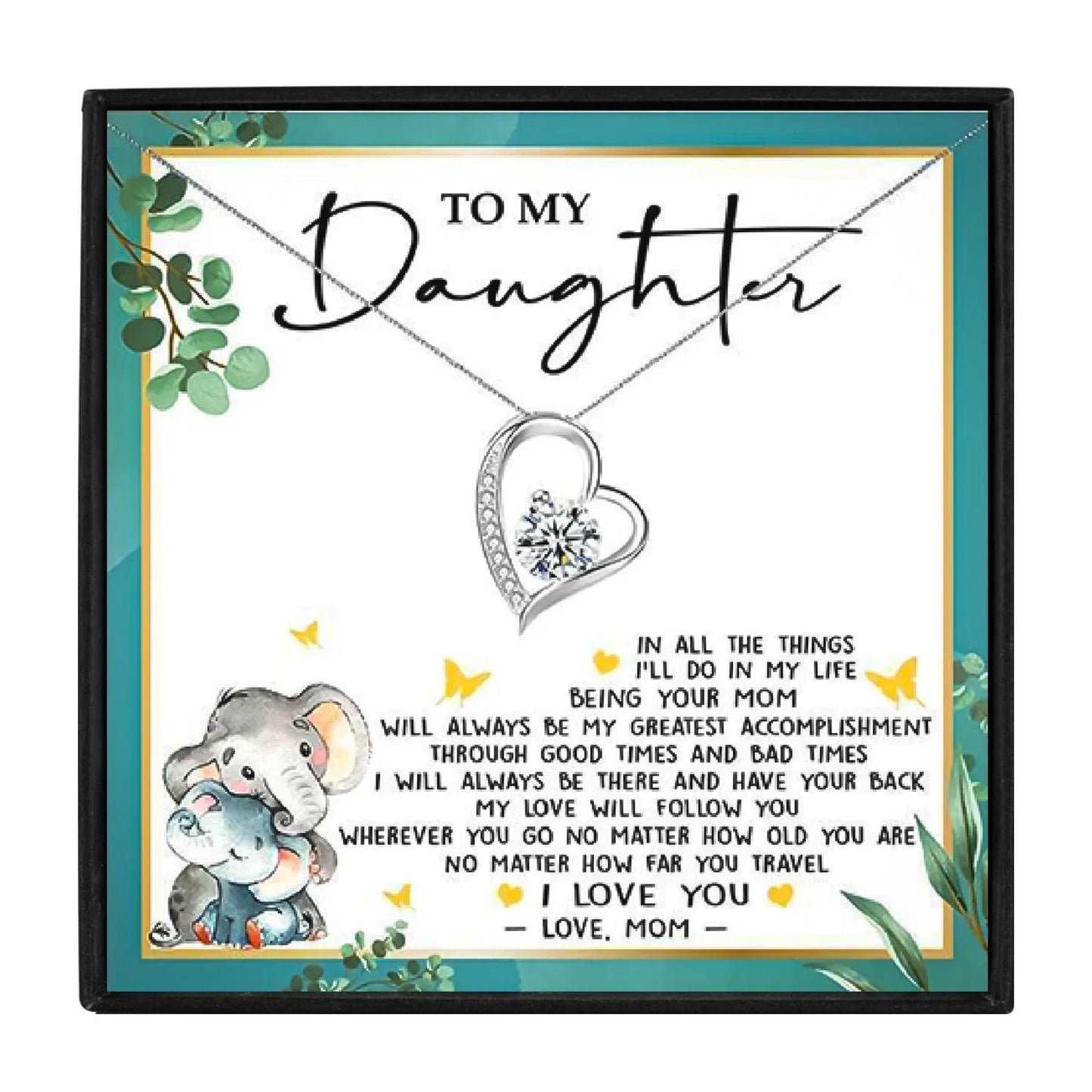 To My Daughter You Are My Heart Necklace - daughter necklaces - To My Daughter You Are My Heart Necklace - Default Title - by Hunny Life