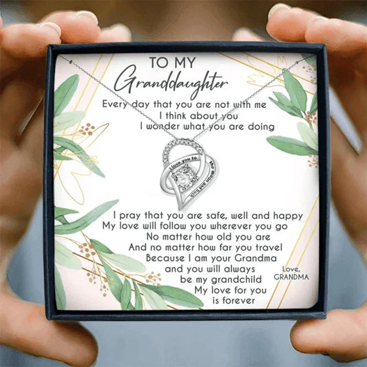 To My Granddaughter Necklace From Love Grandma - Granddaughter necklaces - To My Granddaughter Necklace From Love Grandma - Default Title - by Hunny Life
