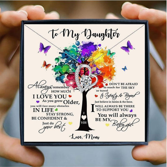 To My Lovely Daughter Necklace From Mom - daughter necklaces - To My Lovely Daughter Necklace From Mom - Default Title - by Hunny Life