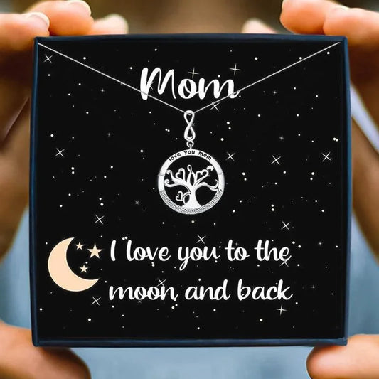 To My Mom Family Tree i love you Necklace Gift Set - mom necklaces - To My Mom Family Tree i love you Necklace Gift Set - Default Title - by Hunny Life