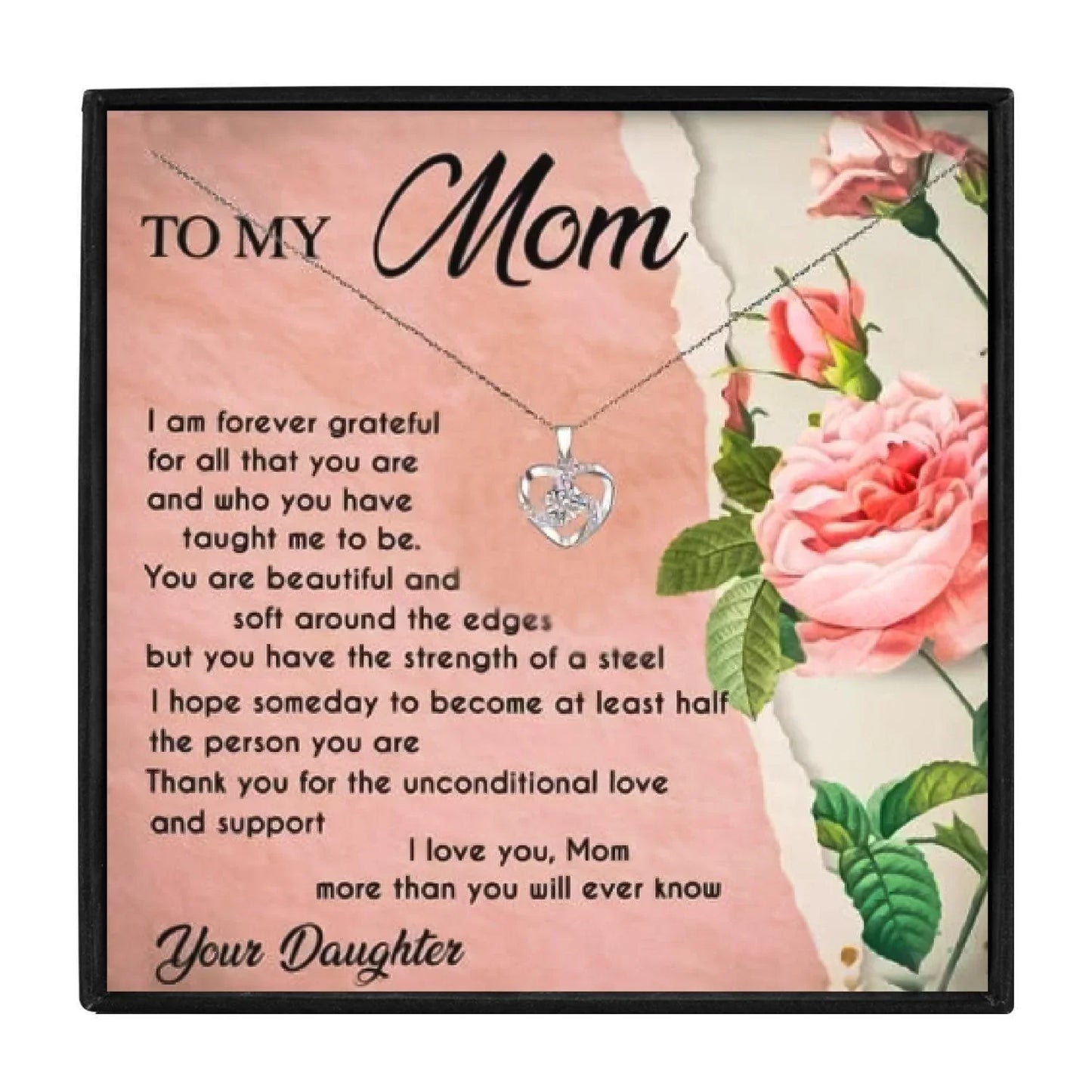 To My Mom Gift Necklace From Daughter - mom necklaces - To My Mom Gift Necklace From Daughter - To My Mom 12 - by Hunny Life