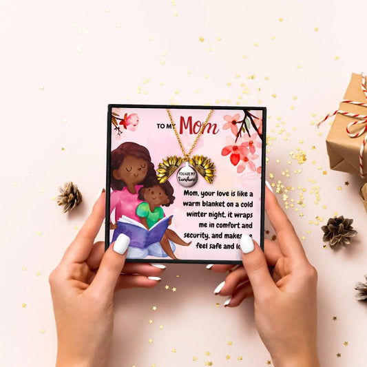 To My Mom Love You Sunflower Necklace Set - mom necklaces - To My Mom Love You Sunflower Necklace Set - Default Title - by Hunny Life