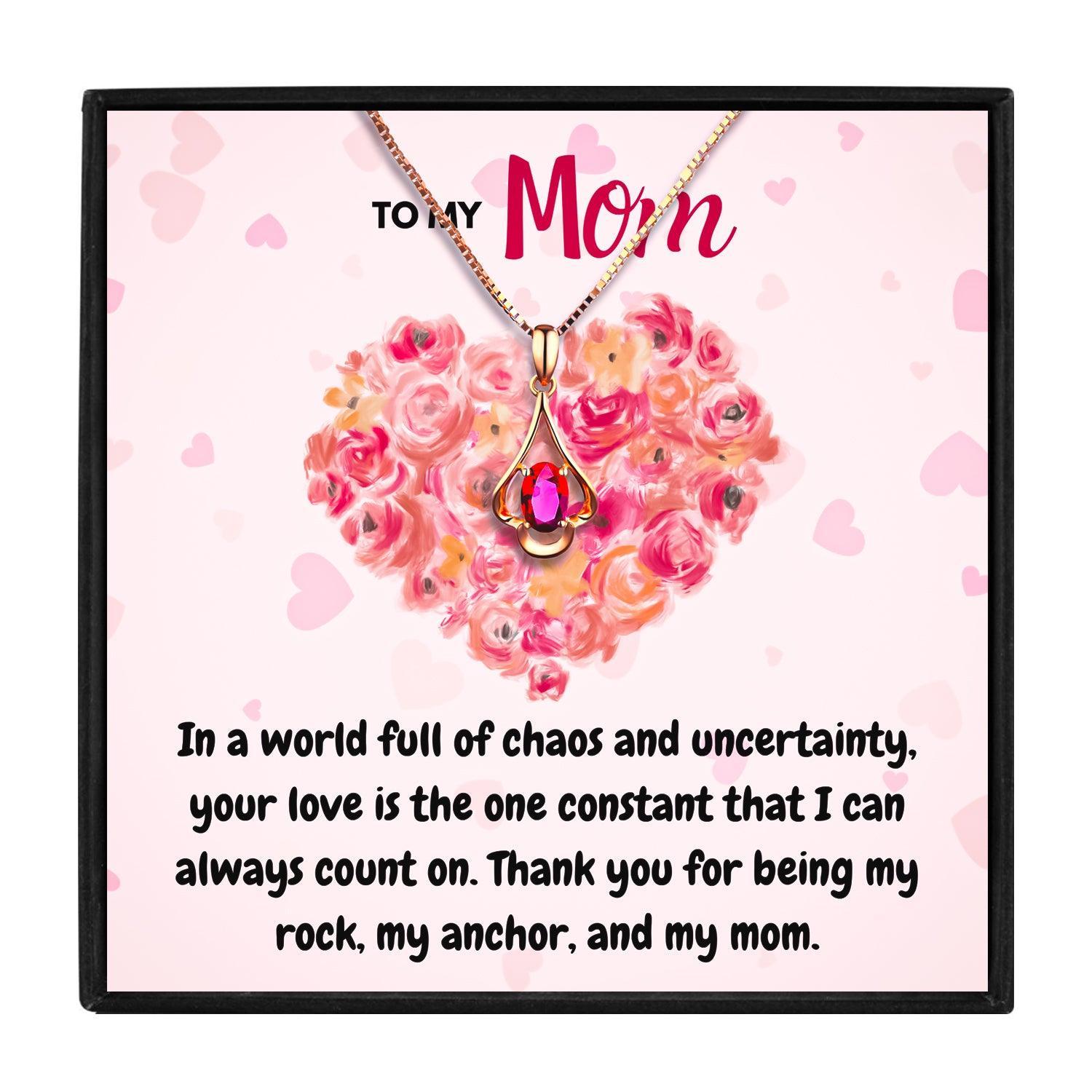 to My Mom Thank You Necklace Gift - Rose Gold