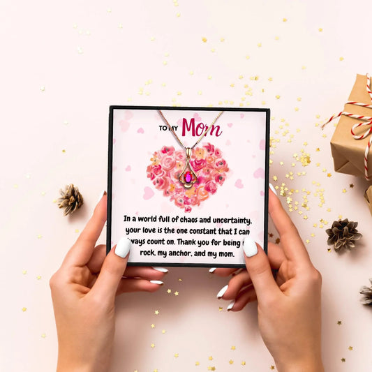 To My Mom Thank You Necklace Gift - mom necklaces - To My Mom Thank You Necklace Gift - Rose Gold - by Hunny Life