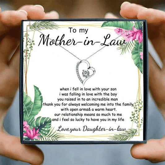 To My Mother in Law Necklace From Daughter in Law - mother in law Necklaces - To My Mother in Law Necklace From Daughter in Law - Default Title - by Hunny Life