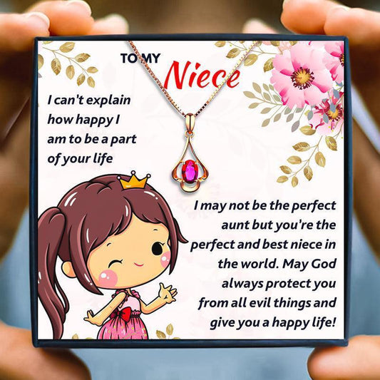 To My Niece Necklace Gift From Auntie - Niece Necklace - To My Niece Necklace Gift From Auntie - Default Title - by Hunny Life