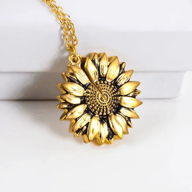 To My Niece, Sunflower Pendant Necklace From Aunt - Niece Necklace - To My Niece, Sunflower Pendant Necklace From Aunt - Default Title - by Hunny Life