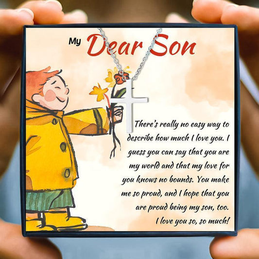 To My Son Christian Jewelry Cross Necklace Gift - son necklace - To My Son Christian Jewelry Cross Necklace Gift - Default Title - by Hunny Life