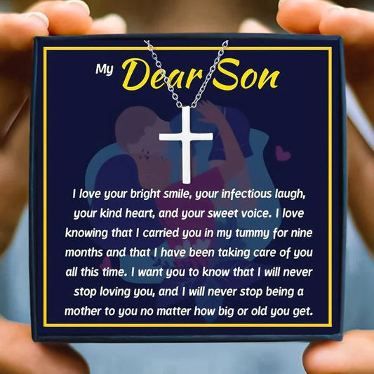 To My Son Necklace Gift From Love Mom - son necklace - To My Son Necklace Gift From Love Mom - Default Title - by Hunny Life