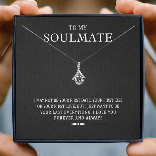 To My Soulmate Forever Love Necklace Gift Set - soulmate necklaces - To My Soulmate Forever Love Necklace Gift Set - txx197d27 Gift Box - by Hunny Life