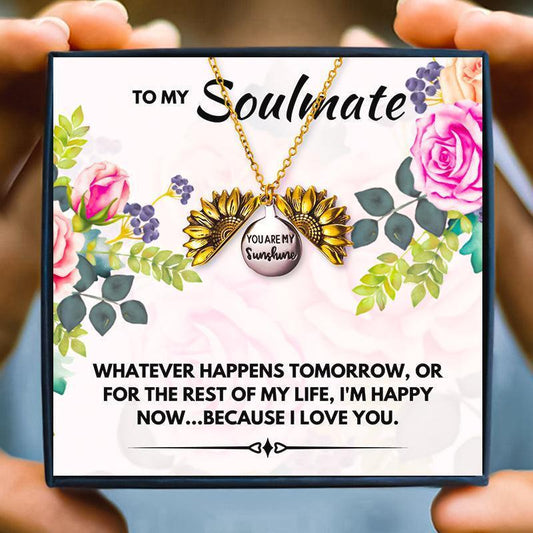 To My Soulmate Necklace Gift For Her - soulmate necklaces - To My Soulmate Necklace Gift For Her - Default Title - by Hunny Life