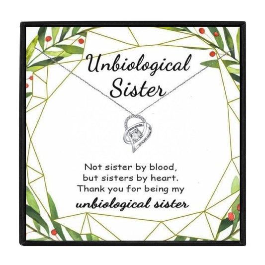 To My Unbiological Sister Gift Necklace Set - sister necklaces - To My Unbiological Sister Gift Necklace Set - txx188p10 Gift Box - by Hunny Life