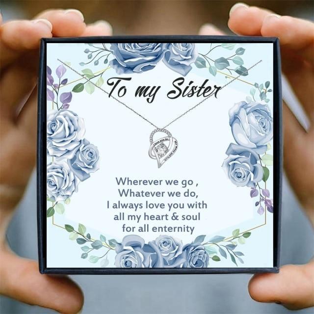 To My Unbiological Sister Gift Necklace Set - sister necklaces - To My Unbiological Sister Gift Necklace Set - txx188p8 Gift Box - by Hunny Life