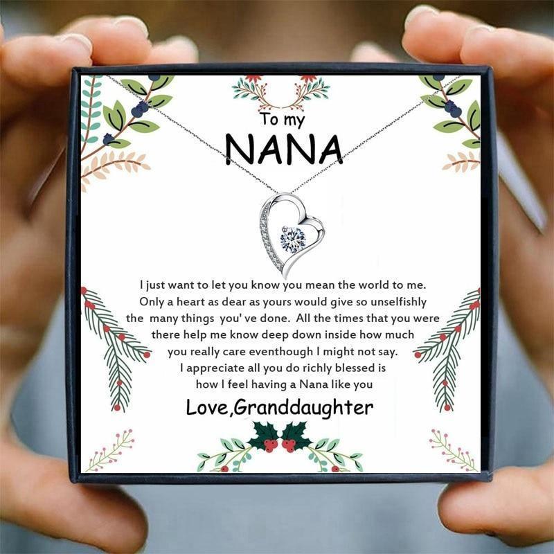 To My Wonderful Nana Gift Necklace Set - grandma necklaces - To My Wonderful Nana Gift Necklace Set - txx199w3 Gift Box - by Hunny Life