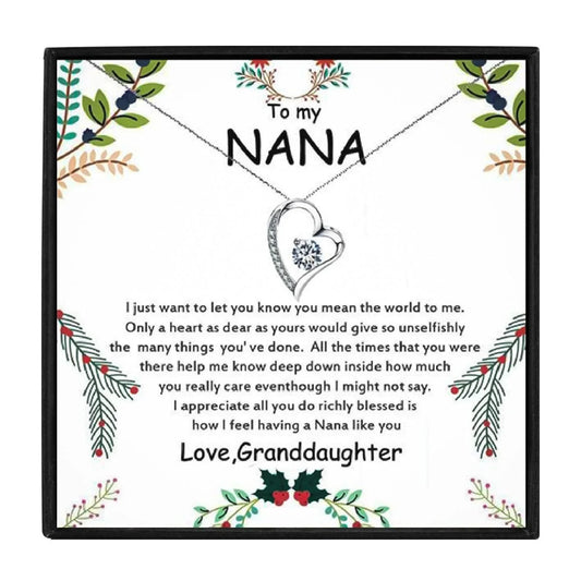 To My Wonderful Nana Gift Necklace Set - grandma necklaces - To My Wonderful Nana Gift Necklace Set - txx199w3 Gift Box - by Hunny Life