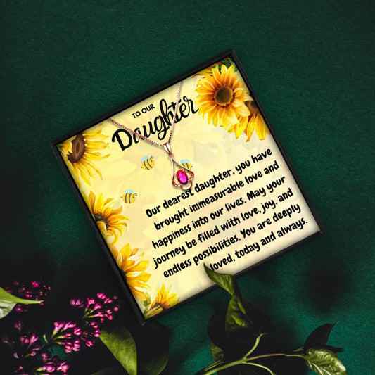 To Our Daughter Meaningful Daughter Necklace - daughter necklaces - To Our Daughter Meaningful Daughter Necklace - Rose Gold - by Hunny Life