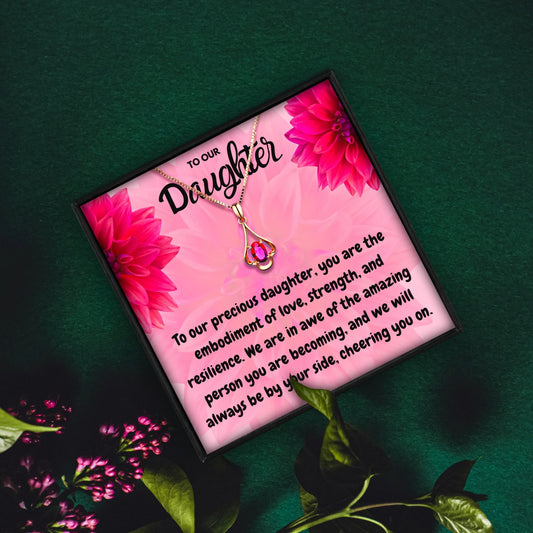 To Our Daughter Necklace Gift Set - daughter necklaces - To Our Daughter Necklace Gift Set - Rose Gold - by Hunny Life