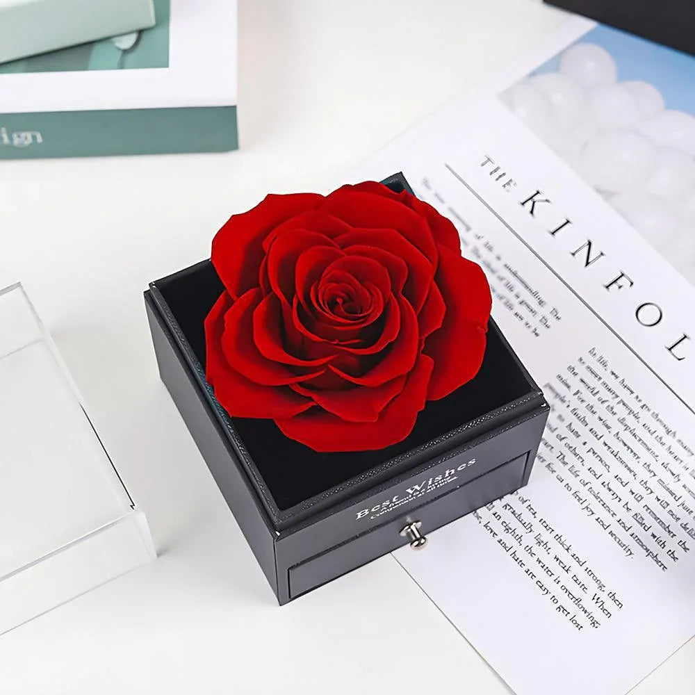 To Our Daughter Necklace With Rose Flower Jewelry Box From Parents - Daughter Necklace With Rose Flower Jewelry Box - To Our Daughter Necklace With Rose Flower Jewelry Box From Parents - Grey - by Hunny Life