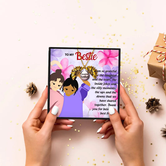 True Friend Heartfelt Sunflower Necklace - Friendship Necklace - True Friend Heartfelt Sunflower Necklace - Default Title - by Hunny Life