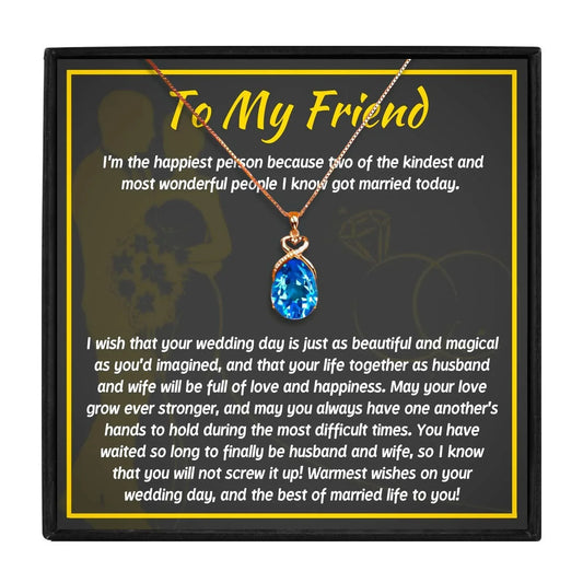 Wedding Gift For Your BFF's Big Day - Best Friend Wedding Gift - Wedding Gift For Your BFF's Big Day - Blue Crystal - by Hunny Life