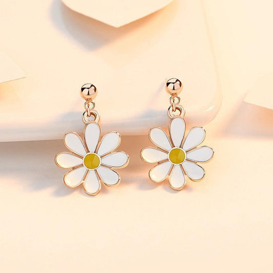 Women's All-match Forest Style Pure Silver Earrings - Earrings - Women's All-match Forest Style Pure Silver Earrings - Champagne gold - by Hunny Life