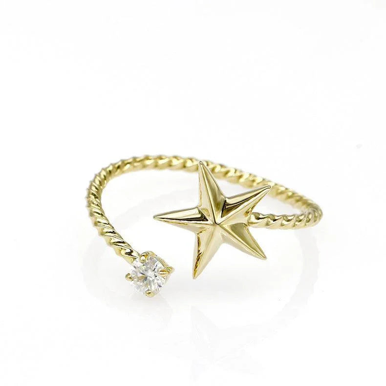 Women's Vintage Star Topaz Ring - rings - Women's Vintage Star Topaz Ring - Open ring / One Size - by Hunny Life