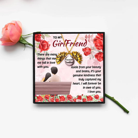 You Are My Sunshine Girlfriend Sunflower Pendant Necklace - Girlfriend Necklaces - You Are My Sunshine Girlfriend Sunflower Pendant Necklace - Default Title - by Hunny Life